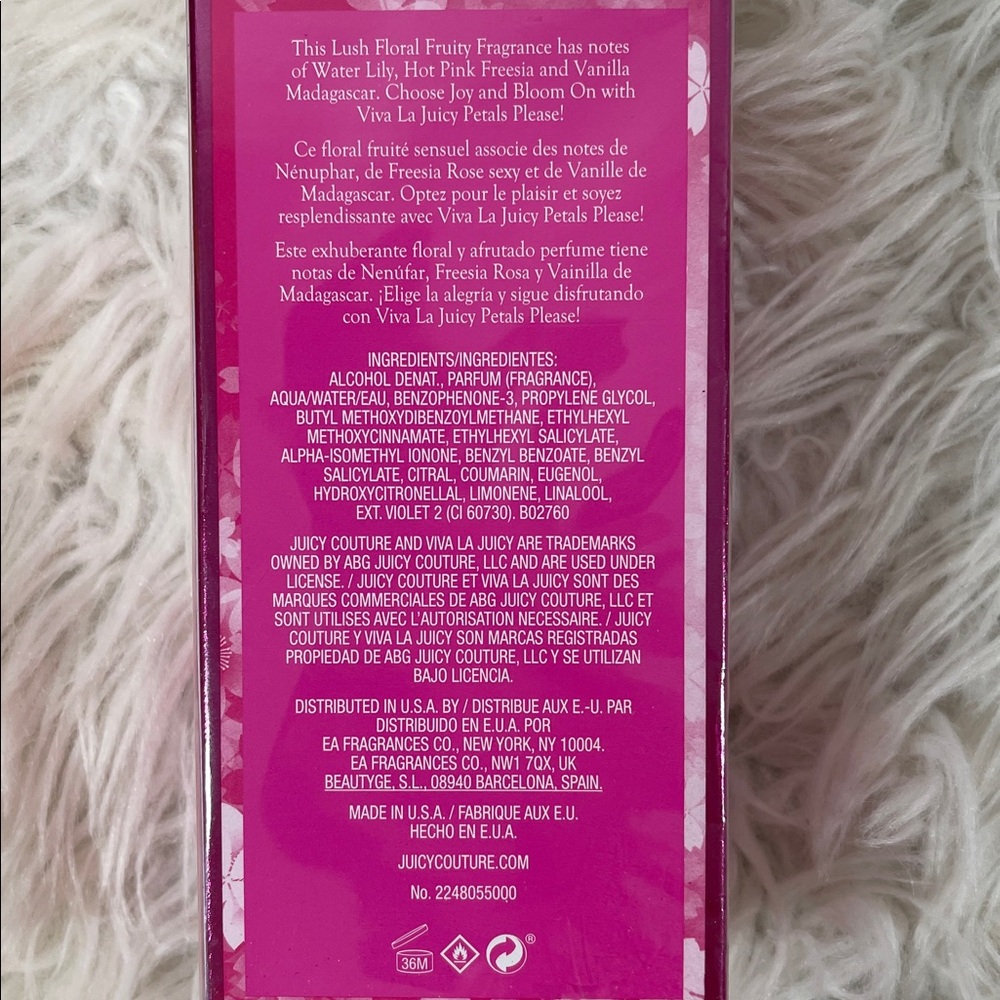 Viva La Juicy Petals Please by Juicy Couture Eau De Parfum Perfume 3.4 oz NEW - Picture 3 of 3